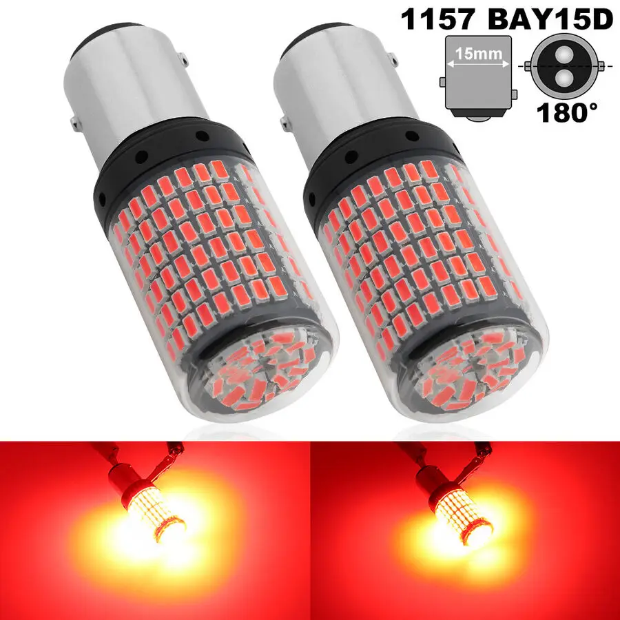 2x 1157 BAY15D LED Canbus 144 SMD Car Brake Reverse Lamp Tail Light Bulbs 1005005002798020
