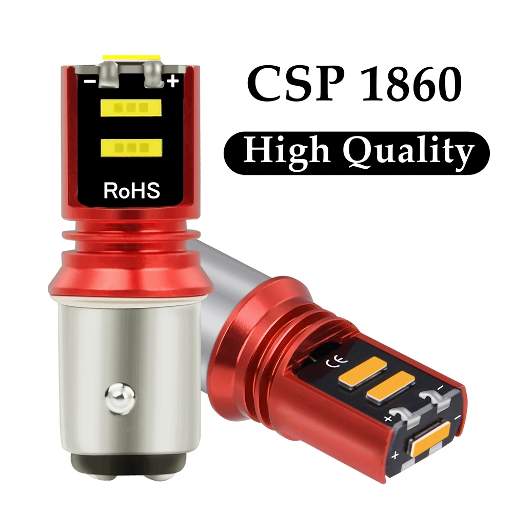 1157 LED 1156 Bulbs BA15S P21W BAY15D P21/5W CSP 1860 Car Brake Lights Auto Reverse Lamps (2PCS) 1005005939890863