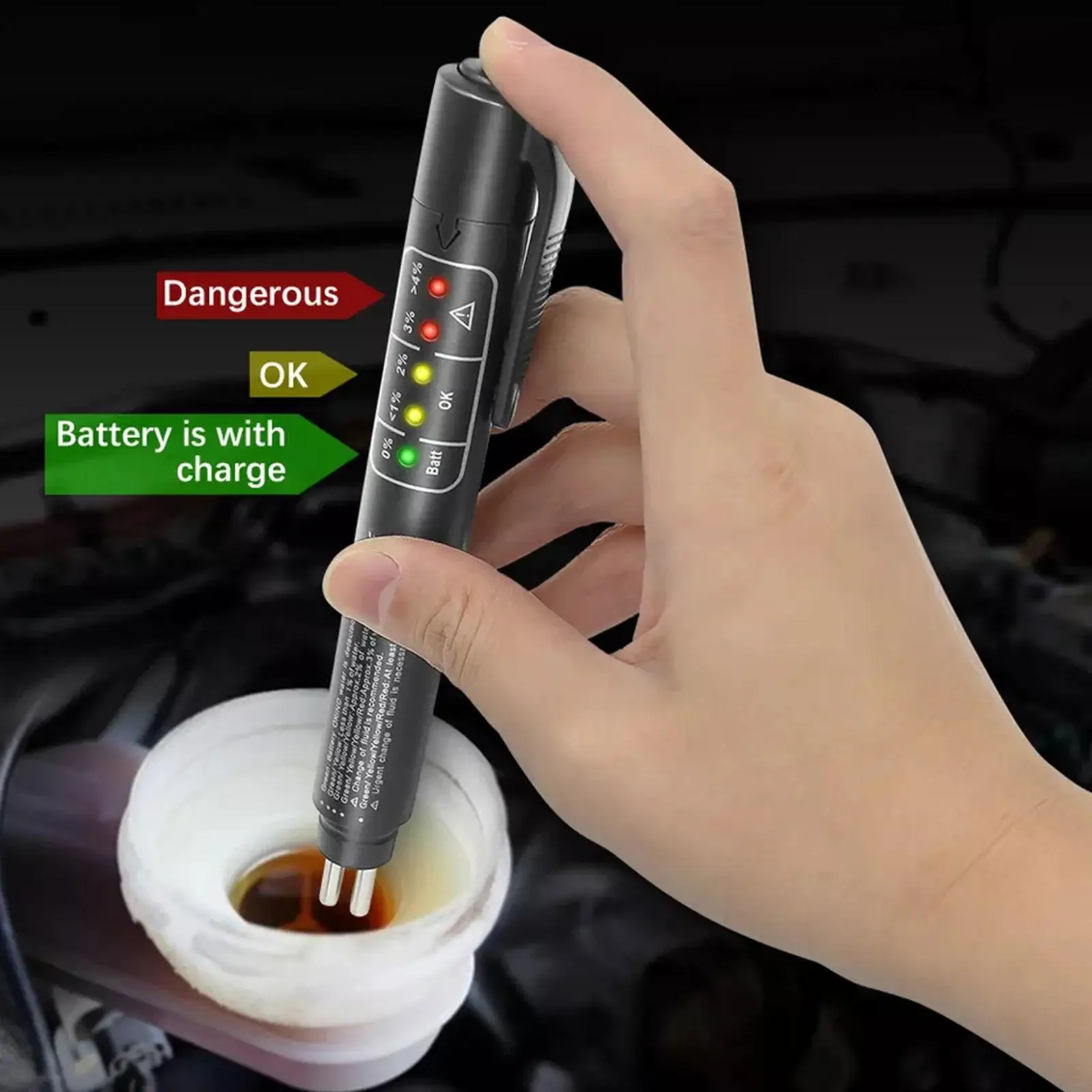 Universal Brake Fluid Tester Accurate Oil Quality Diagnostic Tools LED Indicator Liquid Testing Pen 1005006109021350
