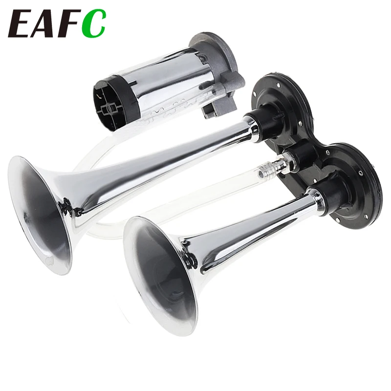 EAFC 150DB Car Air Horn Super High Pitch Electric Double Tube Signal Siren Suitable for Truck RV 1005006954602353
