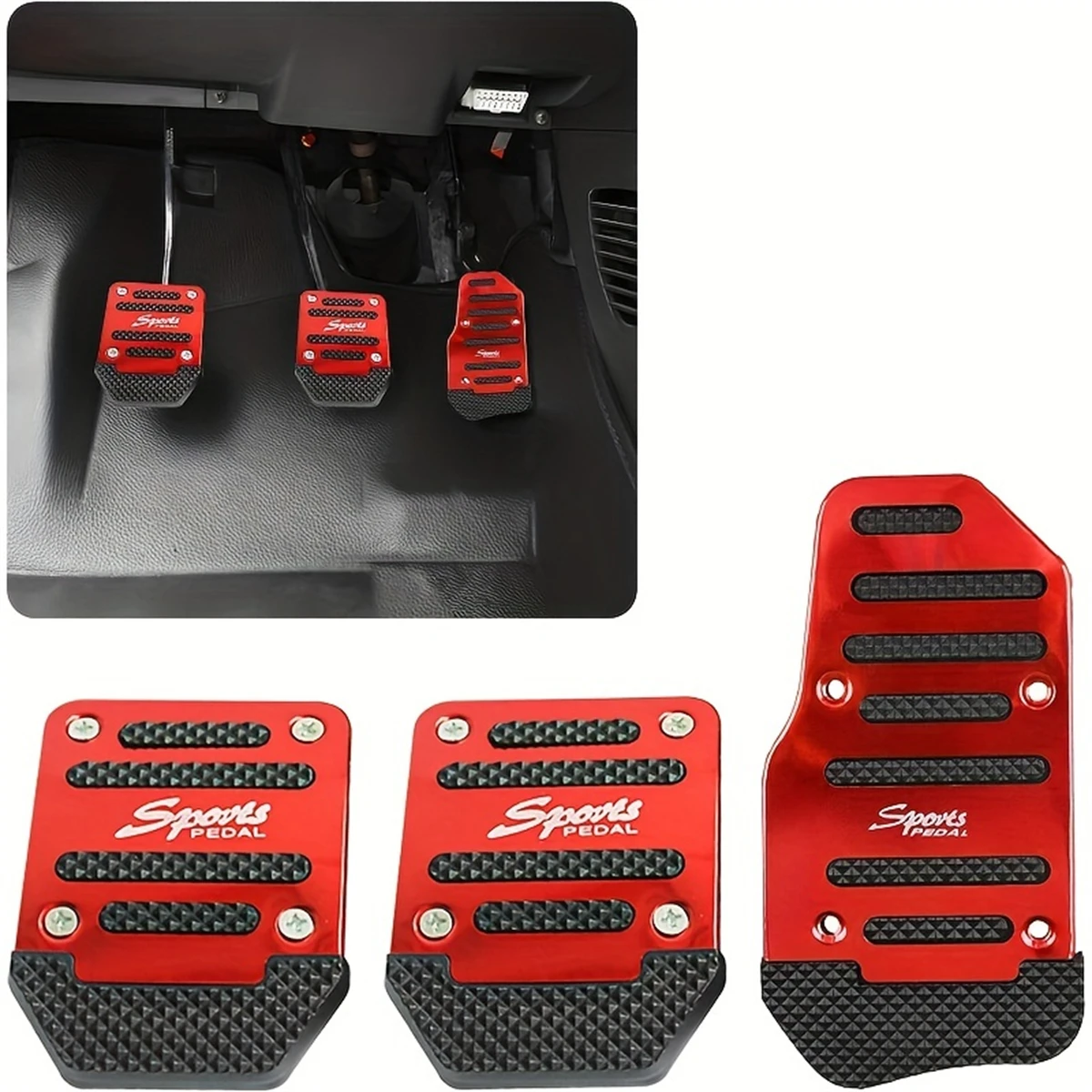Car Pedal Protection Cover Brake Accelerator Manual Gear for Universal (1set) 1005007065645406