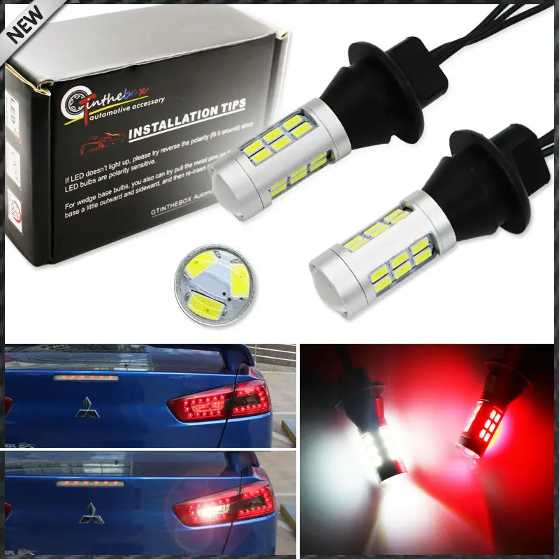 21-SMD White/Red Dual-Color 7440 7444 T20 LED Replacement Bulbs for Car Backup Reverse Lights (2pcs) 1005007426221761