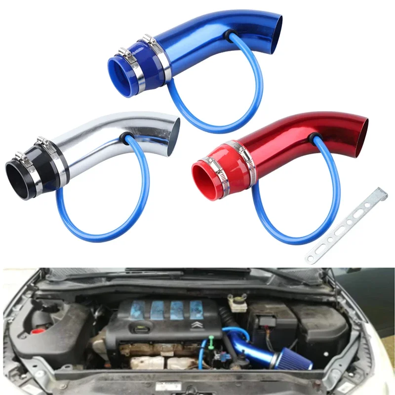 Inch 76mm Universal Aluminum Car Air Intake Pipe Kit Pipes Cold System Duct Tube Filter Red 1005008028912700