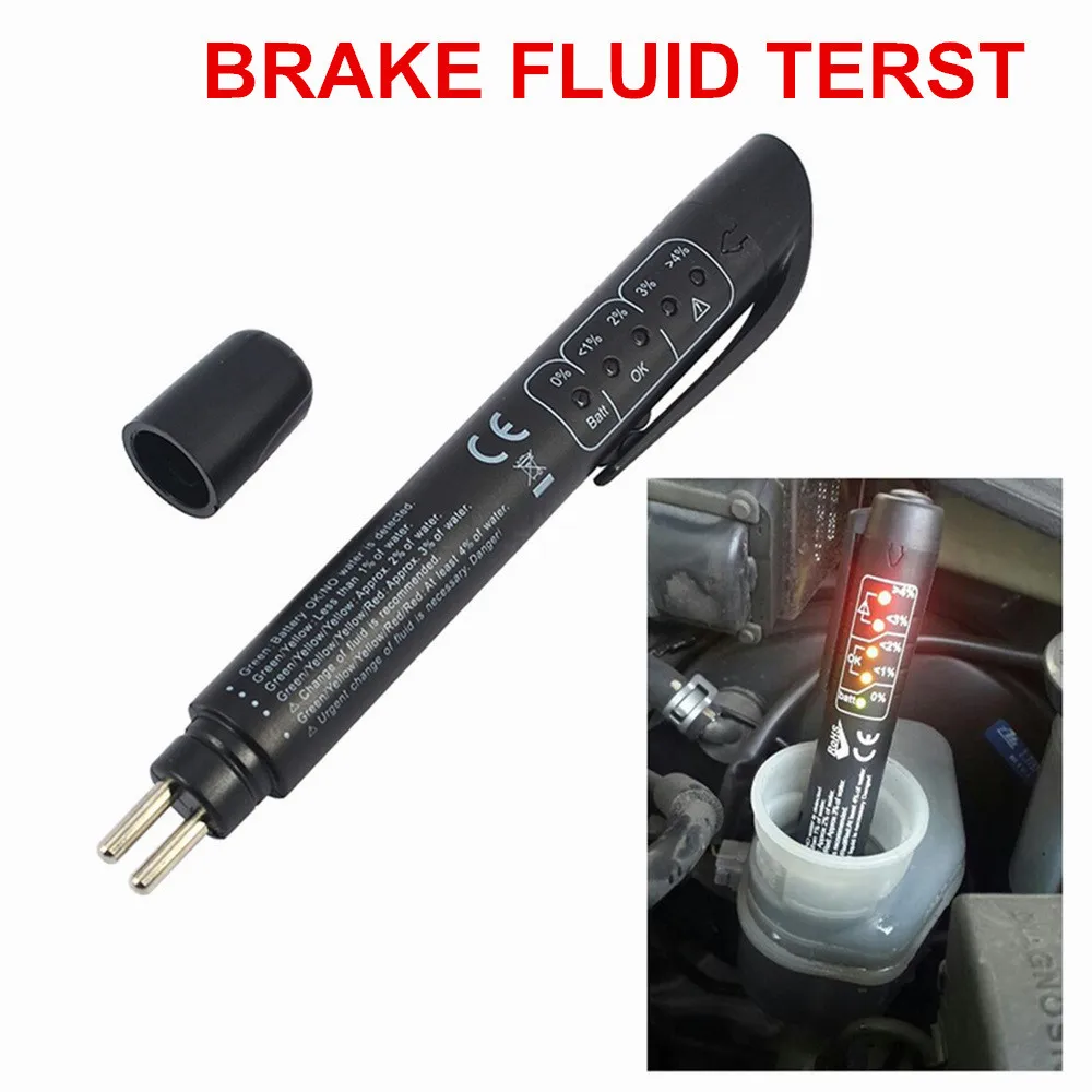 Brake Fluid Liquid Tester, hydraulic Fluid Liquid Oil Moisture Analyzer with 5 LED Indicators 1005008359661106