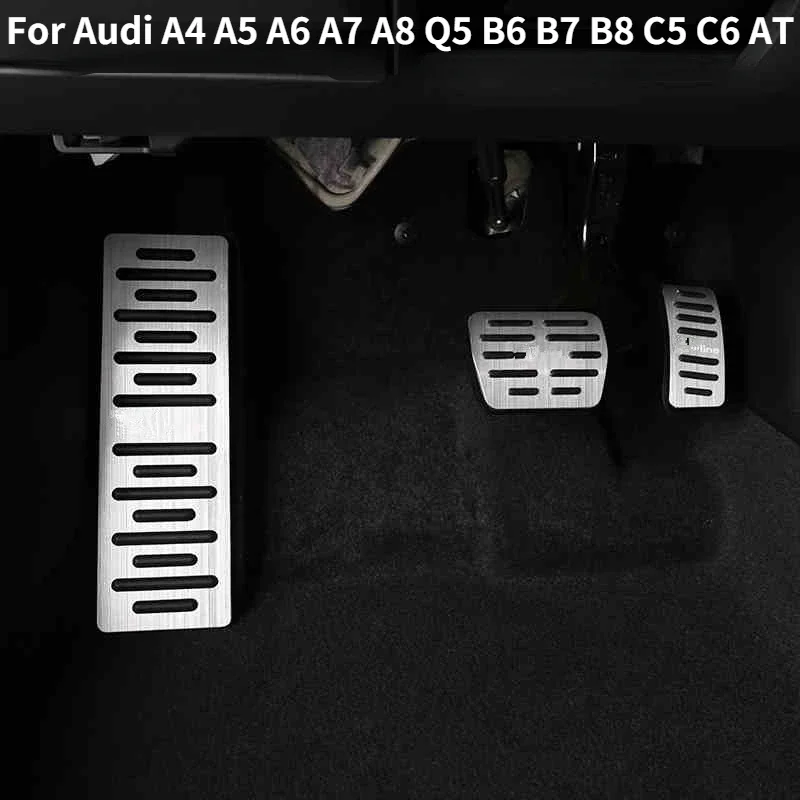 Car Accelerator Pedal Brake Pedal Cover for Audi A4 A5 A6 A7 A8 Q5 B6 B7 B8 C5 C6 Anti-Skid Aluminum 1005008447144037