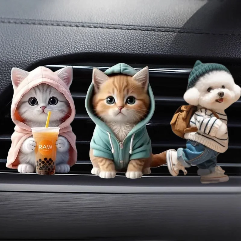 Car Outlet Vent Perfume Clips Cat Air Freshener Diffuser Conditioning Aromatherapy Clip Interior 1005008818409531