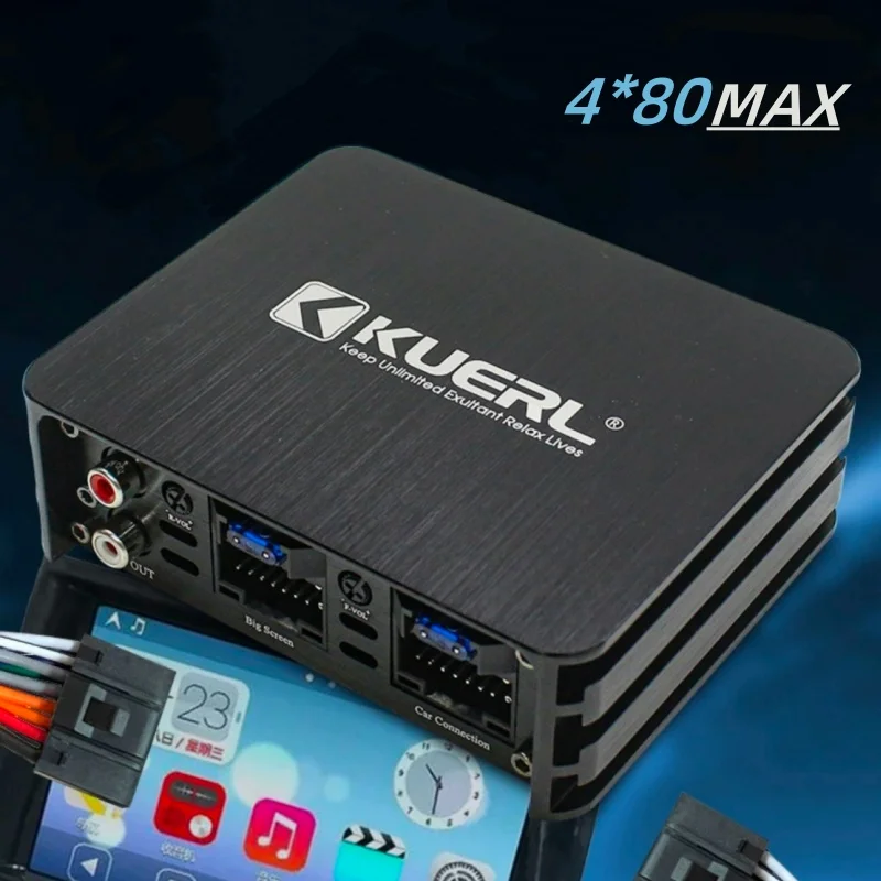 Class AB 4 Channel Car DSP Amplifier RMS 4*60W Automotive Audio System Dedicated Android Large 1005009067099542