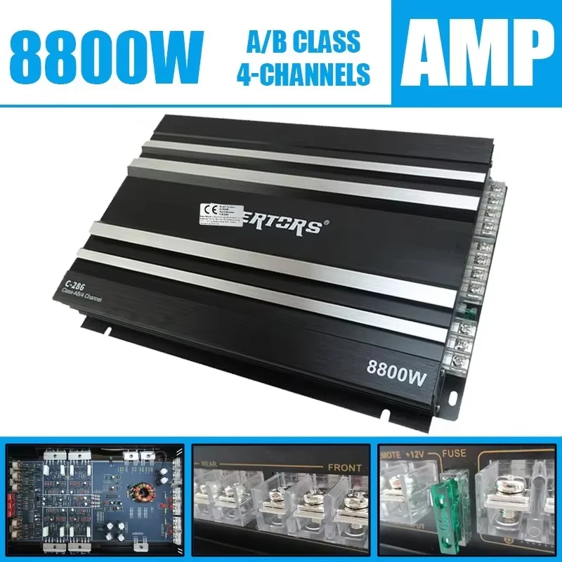 Class AB Car Audio Upgrade Power Amplifier 4 Channel 12V 8800W Stereo Amplifie Speaker Subwoofer 1005009542621558