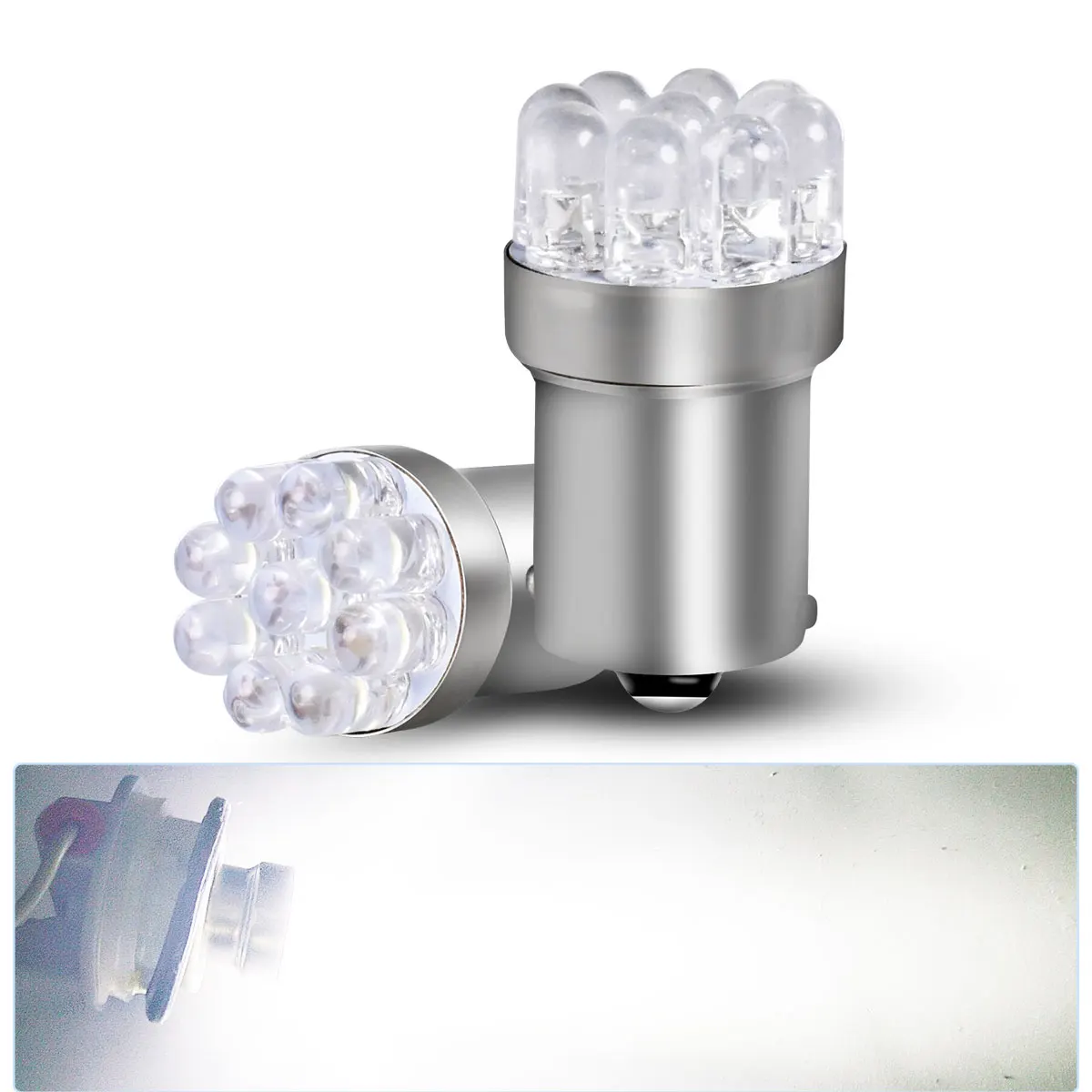 Super Bright 12V/24V 1156 BA15S P21W S25 G18 R5W 1157 BAY15D P21/5W LED Car Bulbs Brake Stop (2Pcs) 1005009557240650