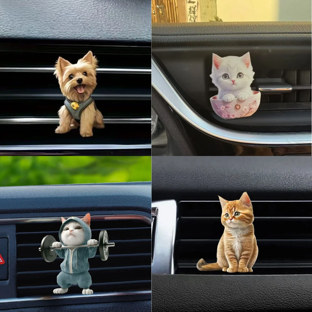 Car Cat Air Freshener Diffuser Outlet Perfume Clips Aroma Ventilation Clip Interior Decoration 1005010405400235