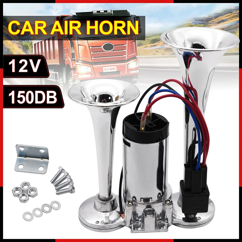 600db Dual Horn Super Loud Electric Car Air Suitable for Cars, Boats Trucks Speaker (12V) 1005010589091346