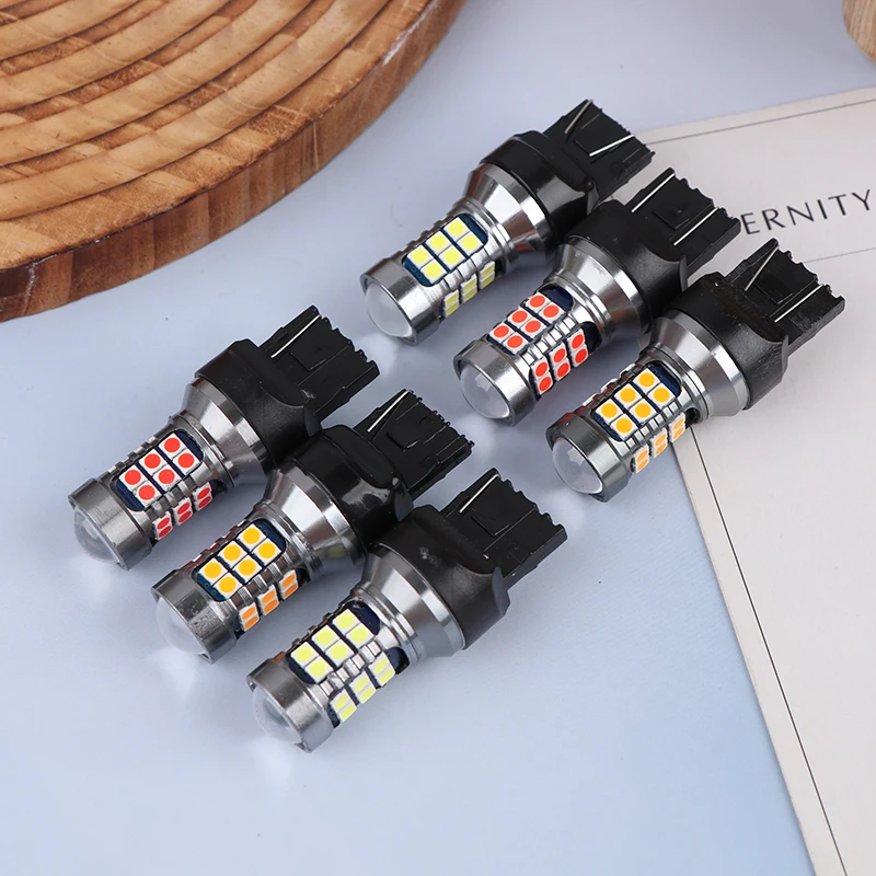 T20 LED 7440 7443 WY21W W21W Bulbs Car Signal Lamp 27SMD 3030 Backup Brake Reverse Parking (1Pc) 1005010598918031