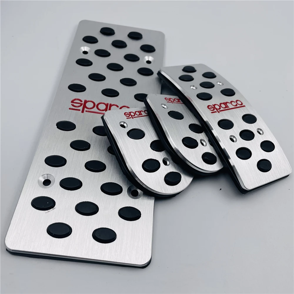 Car Sparco Modified Pedal Cover Accelerator Brake Clutch Footrest Treadle Pad Metal Plate Auto 1005010606242038