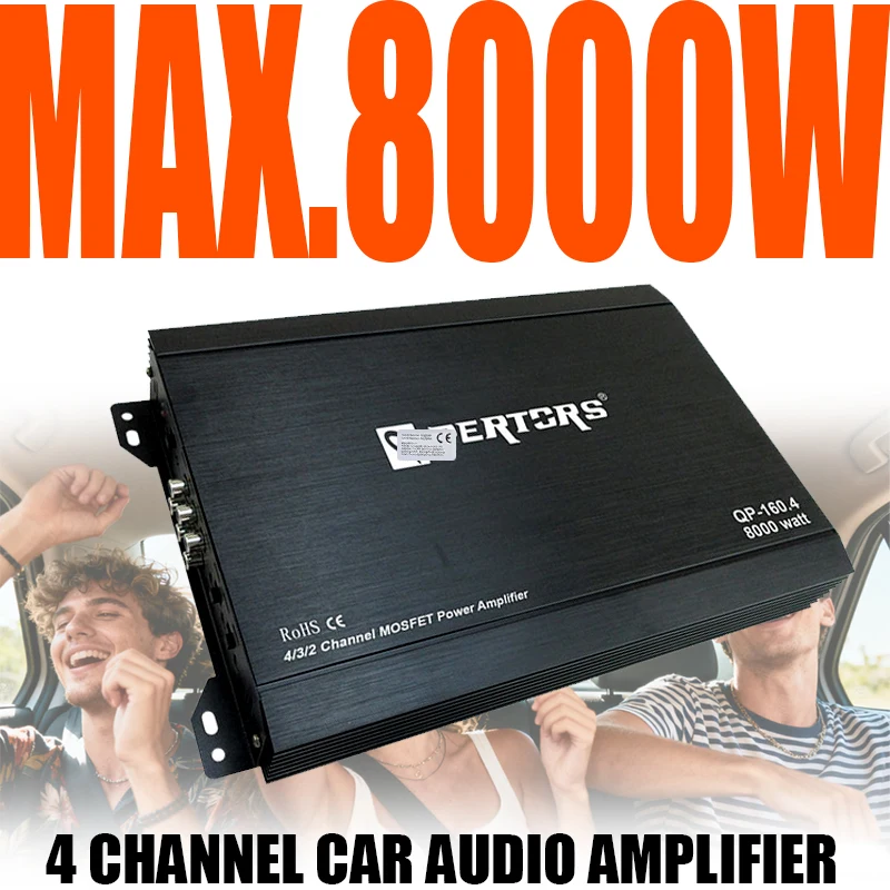 Channel 8000W Class AB Car Audio Upgrade Power Amplifier 12V Stereo Amplifie Speaker Subwoofer 1005011532606569