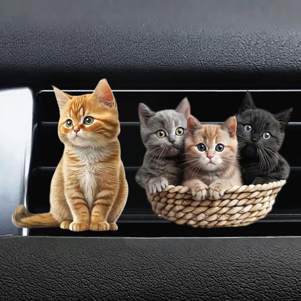 Car Cat Air Freshener Diffuser Outlet Perfume Clips Aroma Ventilation Clip Interior Decoration 1005011785347845