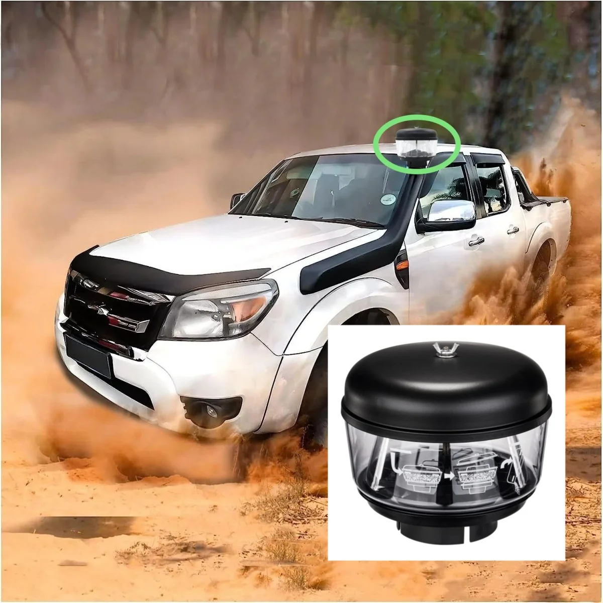Car Air Intake Pre-Cleaner, Car Wading Kit Head Intake Accessories (3.5inch) 1005011859987877