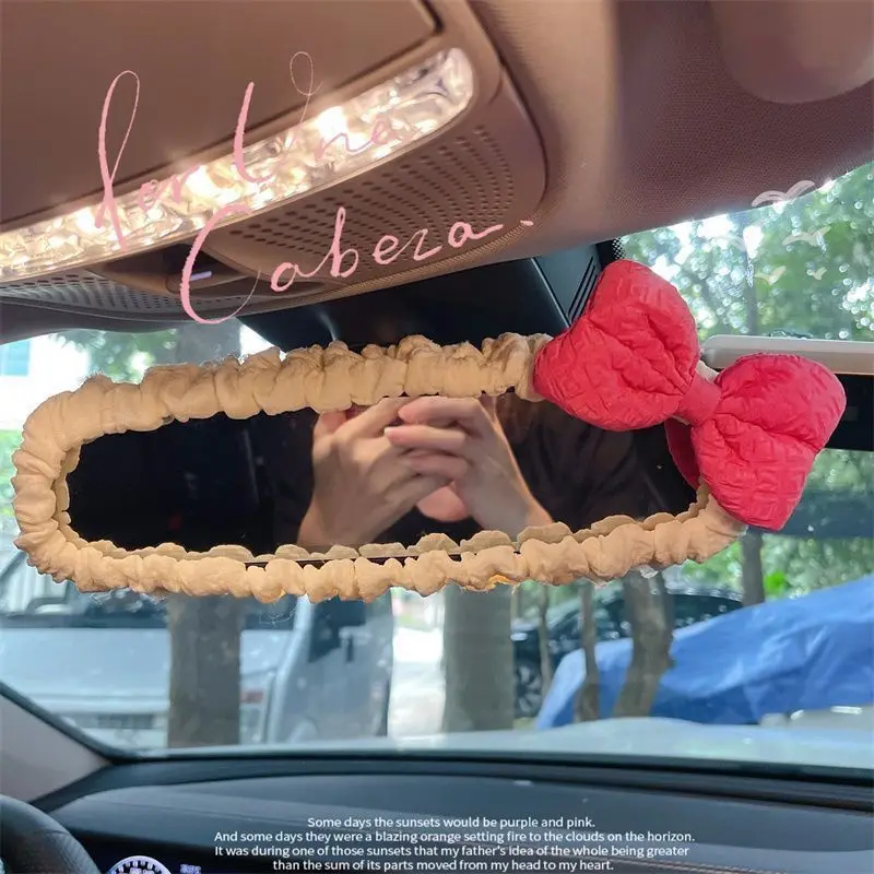 Car Rearview Mirror Cover Cute Decor for Women Car Accessories Hanging Ornament 1005011868757905