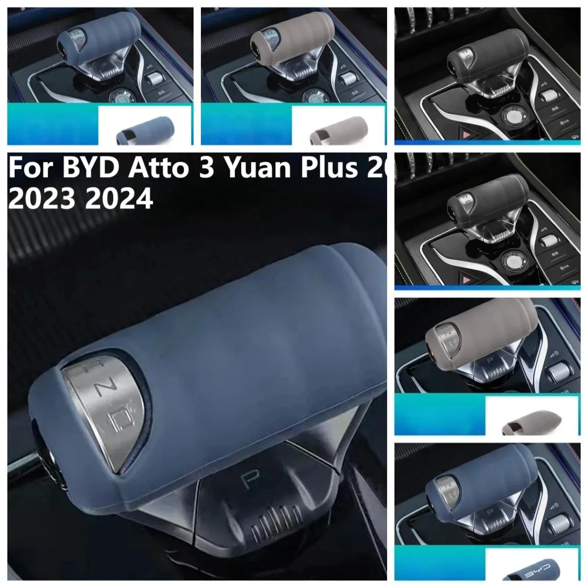 BYD Atto 3 Yuan Plus Car Gear Knob Protective Cover Silica Gel Auto Accessories for Atto3 3 2022 1005012128879627
