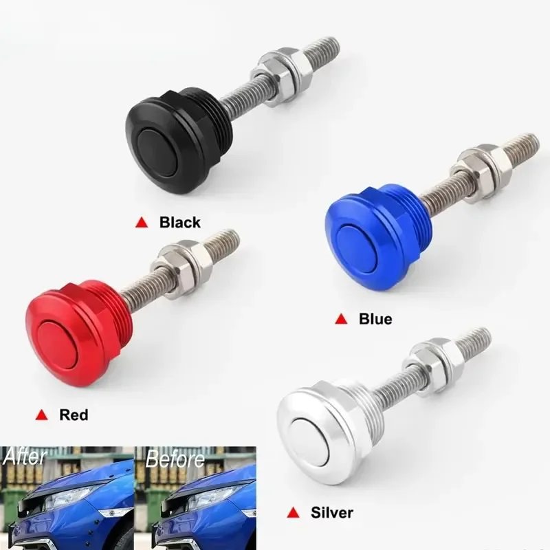 Universal Car Bonnet Hood Pins Kit 1Pc 4Pcs Aluminum Alloy Quick Release Latch Fastener Push (22mm) 1005012171655531