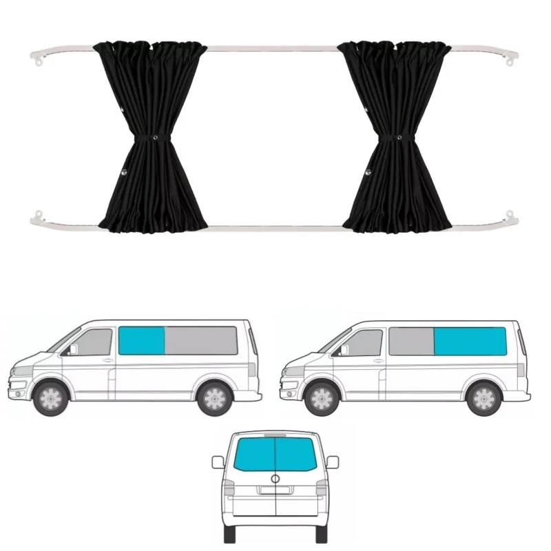 Van Camper Window Curtain Kits Sun Shade Side Center Barn Door Privercy UV Protection Curtains 1005012319789840