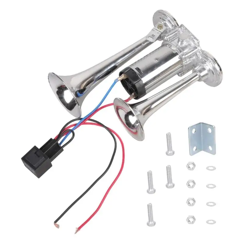 31BC 600DB Car Air Horn Super Loud 12V Auto Double Tube Trumpet Air Horns 1005012382984405
