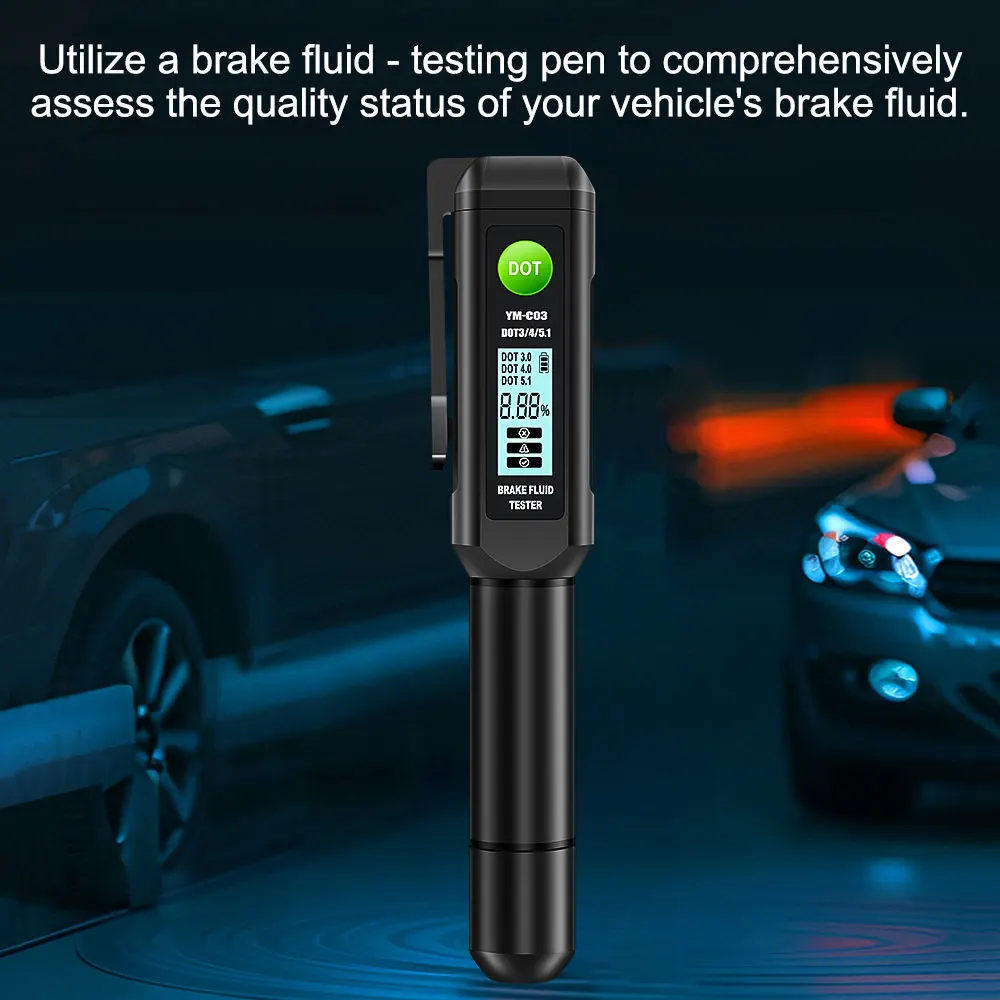 Digital Brake Fluid Tester Pen High Accuracy Water Content Detector DOT3 DOT4 DOT5.1 Auto Car Oil 1005012387070131