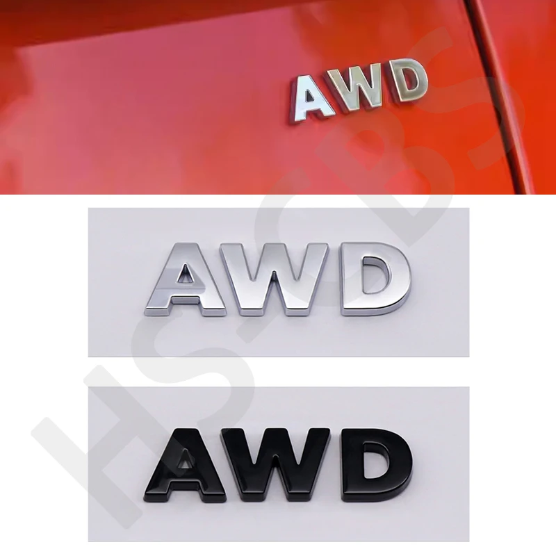 Car Styling 3D AWD Emblem Logo Body Rear Trunk Badge Tailgate Sticker for Mazda Suzuki Subaru 1005012560680414