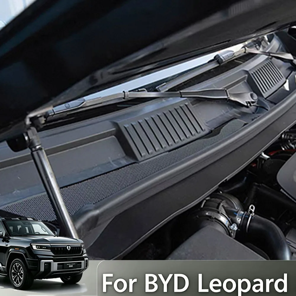 For BYD Leopard 8 Denza B8 2024-2026 Bonnet Hood Bug Deflector Mesh Grille Insect Leafguard Vent 1005012607108933