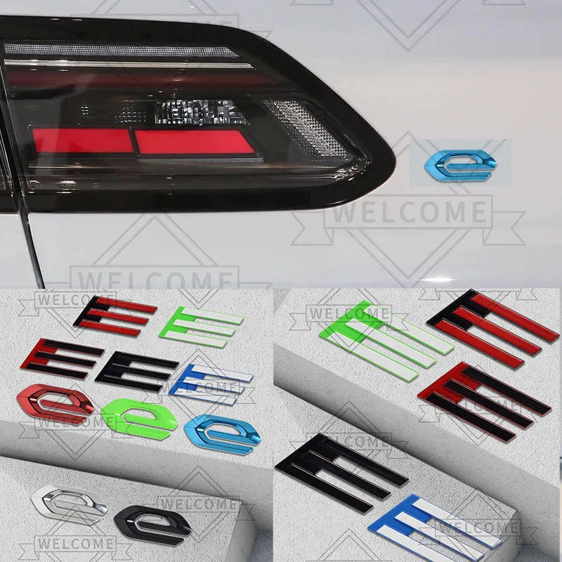 3D Car Stickers EV E Emblem Auto Body Badge Trunk Decal for Peugeot 2008 308 306 5008 208 3008 Ion 1005013061629906