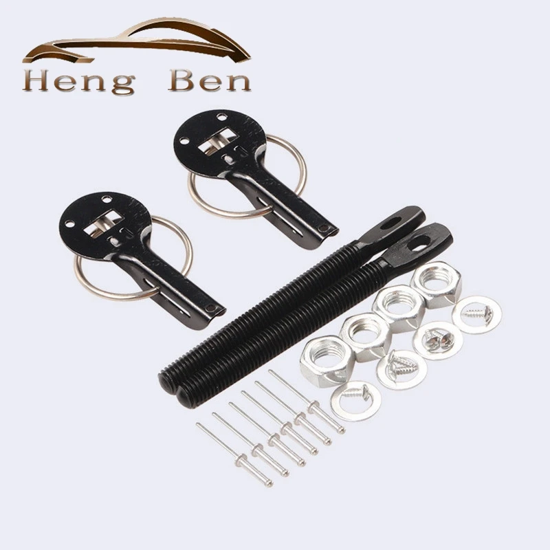 Universal Alloy Mount Bonnet Hood Pin Pins Lock Latch Kit Racing Sport Car 32855280884